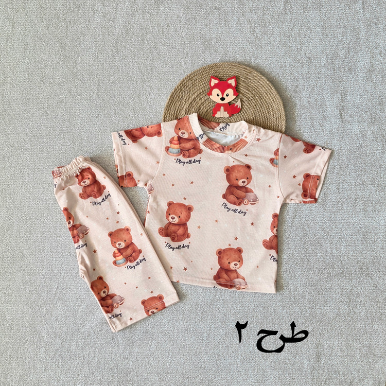 ست تیشرت و شلوارک راحتی اسپان