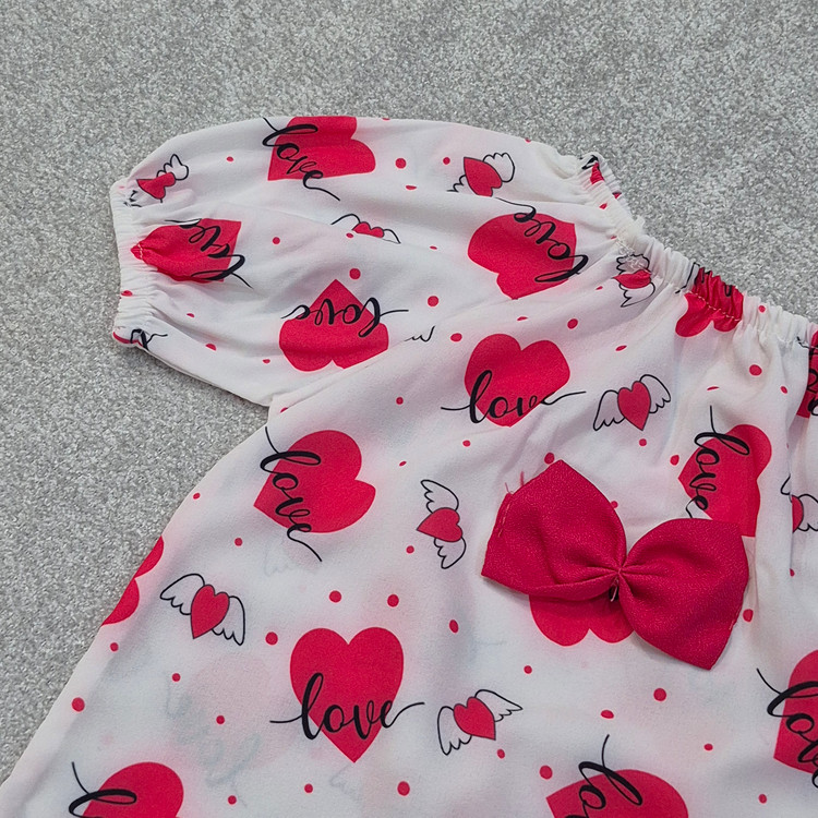تیشرت و شلوارک دخترانه مدل Love