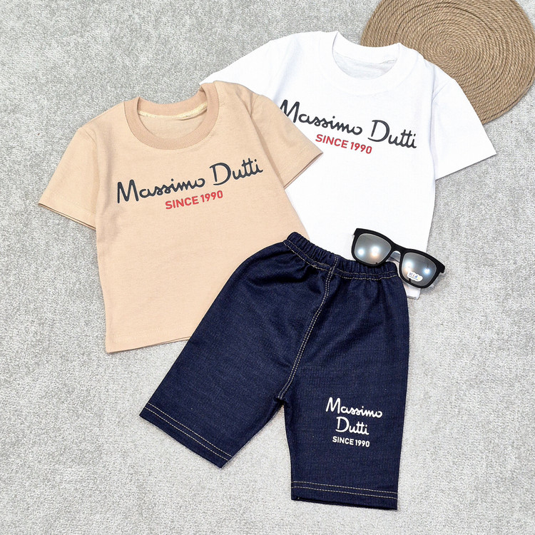 تیشرت و شلوارک طرح لی پسرانه مدل Massimo dutti