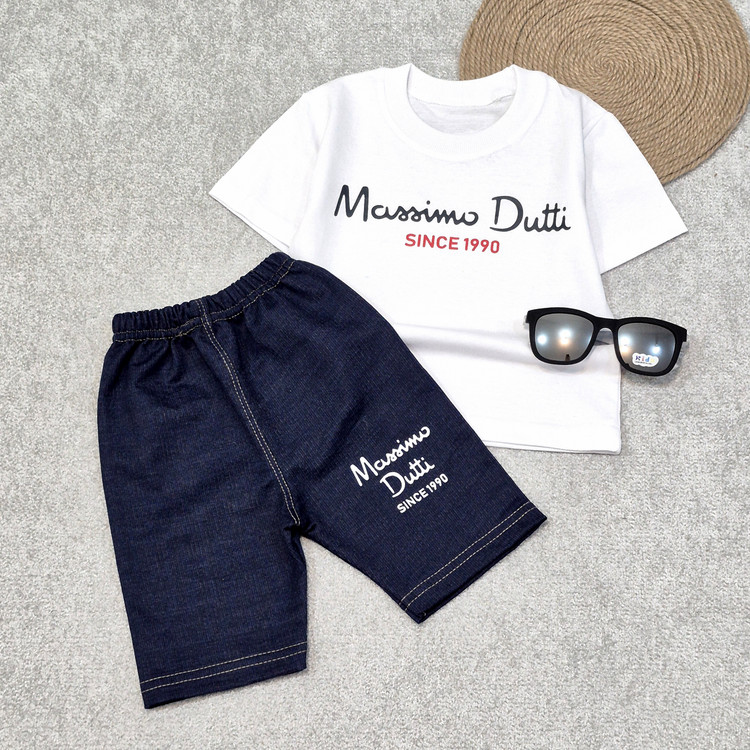 تیشرت و شلوارک طرح لی پسرانه مدل Massimo dutti