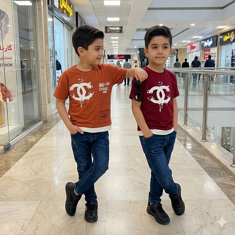 تیشرت تک بچگانه طرح شنل (CHANEL)