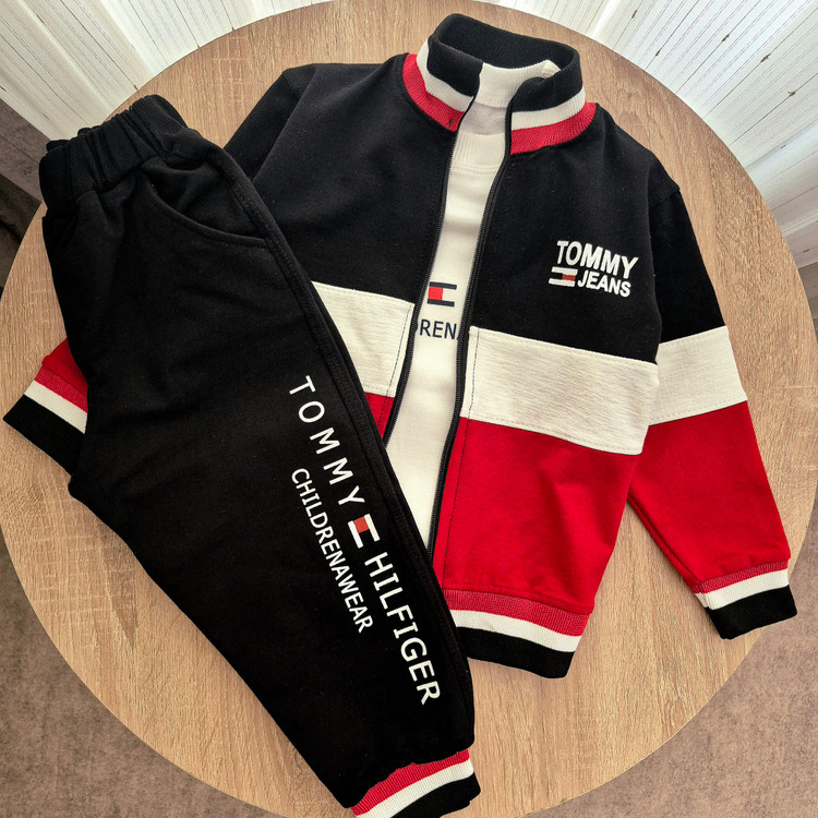 ست سه تیکه سویشرت و شلوار و تیشرت Tommyپسرانه
