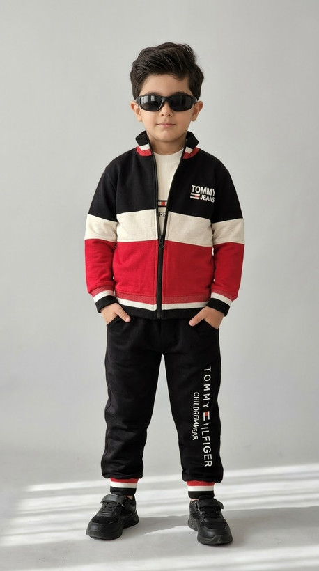 ست سه تیکه سویشرت و شلوار و تیشرت Tommyپسرانه